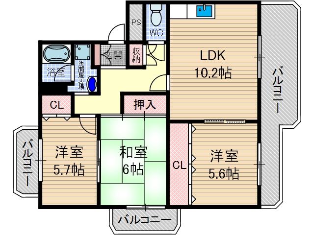 ハイツシャルマンの間取り