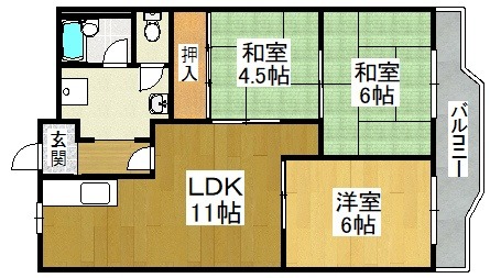 メルシー茨木鮎川の間取り
