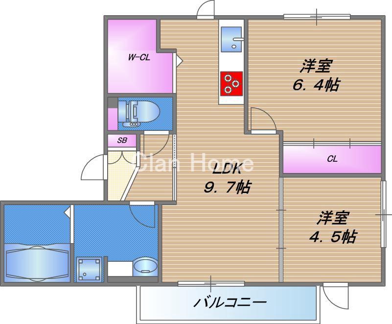 カーサ ウィステリアの間取り