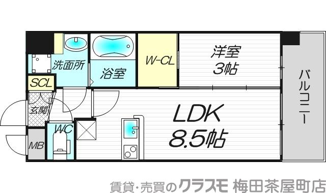 西中島の完工年月(2022年2月)築の賃貸マンションの間取り