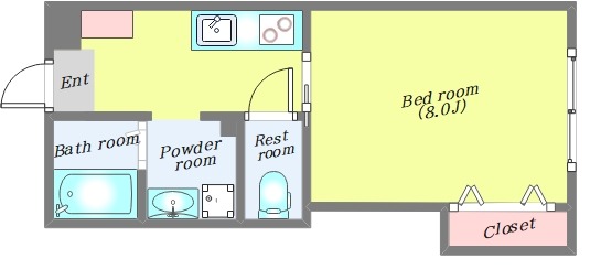 アスコット一本杉Ⅰの間取り