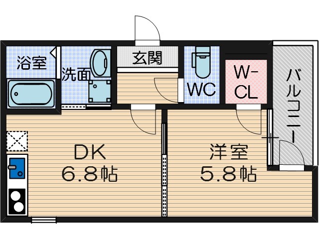 フジパレス正雀駅南1番館の間取り