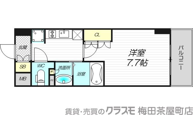 江坂町の完工年月(2023年6月)築の賃貸マンションの間取り