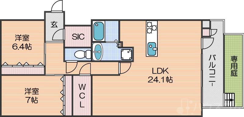 帝塚山中の完工年月(2026年3月)築の賃貸マンションの間取り