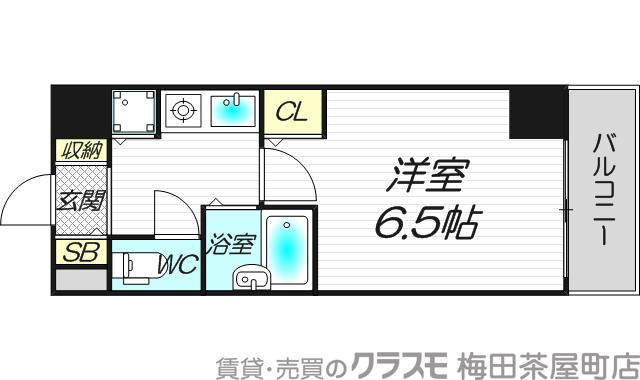 アスヴェル天満橋の間取り