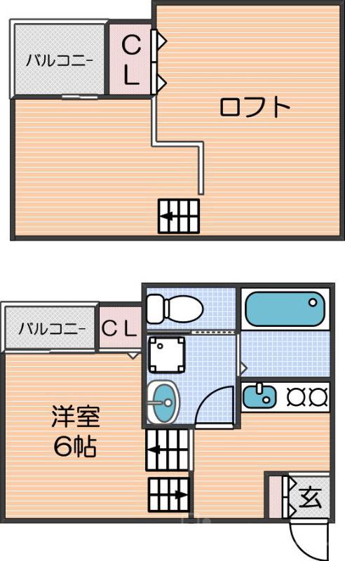 ハーモニーテラス墨江Ⅱの間取り