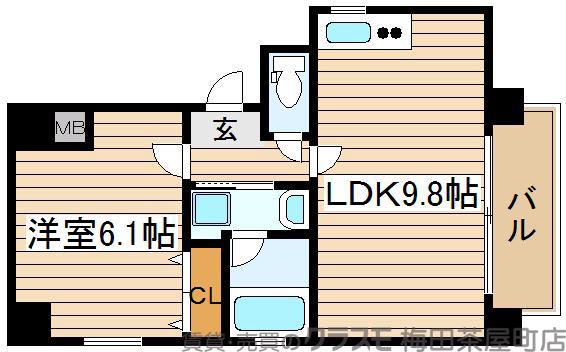 キャピトル天神橋の間取り