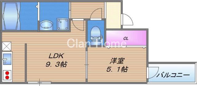 フジパレス城東諏訪サウスⅠ番館の間取り