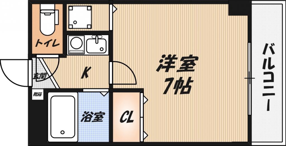 シャトーボヌゥール郡家本町の間取り