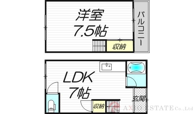 矢田7丁目貸家の間取り