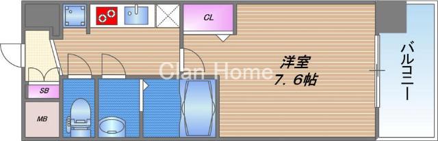 アドバンス大阪城シュアーヴの間取り