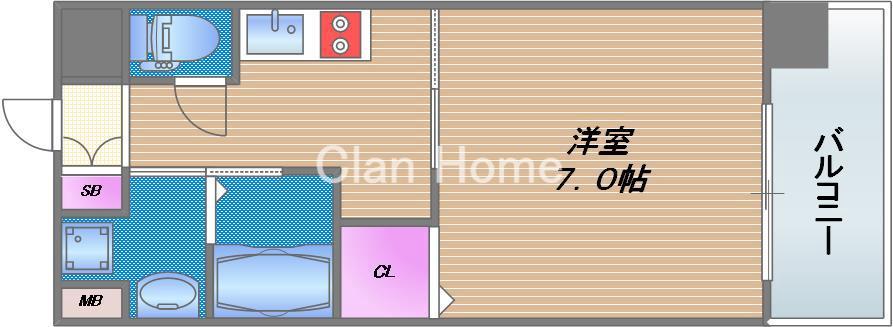 PARK HILLS玉造Kalmia(パークヒルズ玉造カルミの間取り