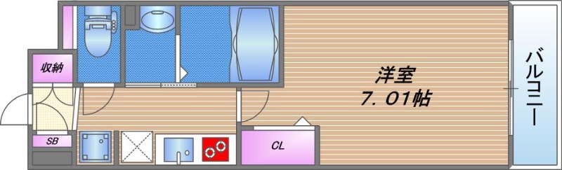 Luxe大阪城南の間取り