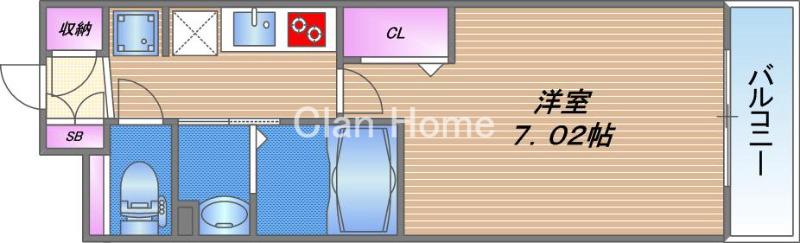 Luxe大阪城南の間取り