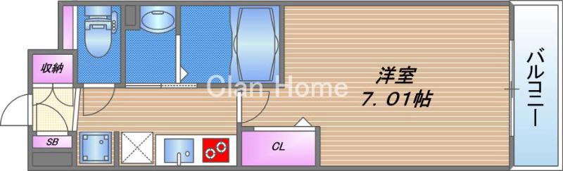Luxe大阪城南の間取り