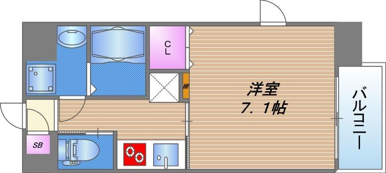 フォレストガーデン天満橋Ⅰの間取り