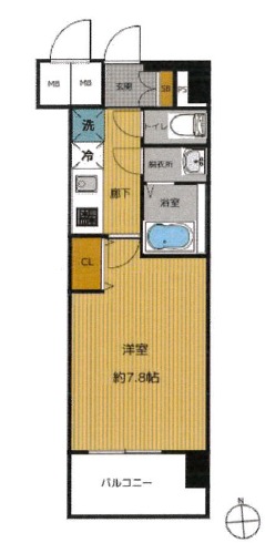 セオリー大阪EAST DOORの間取り