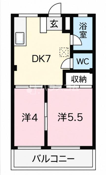 マンション香楽の間取り