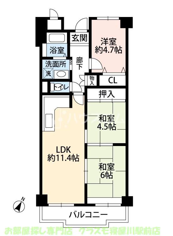 サンマンション南野の間取り