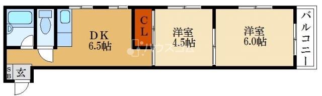 千功ハイツの間取り
