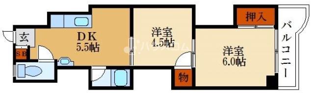 千功ハイツの間取り