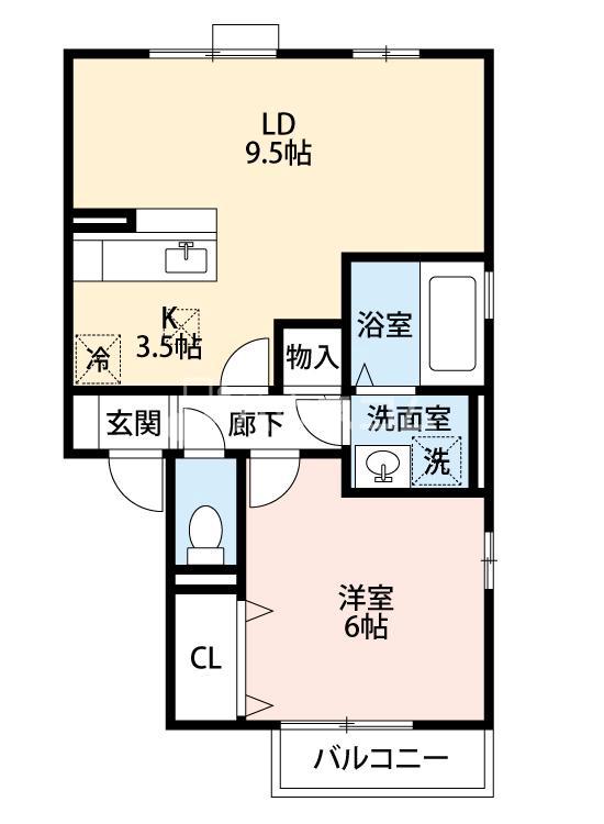 エストコリーヌ　I番館の間取り