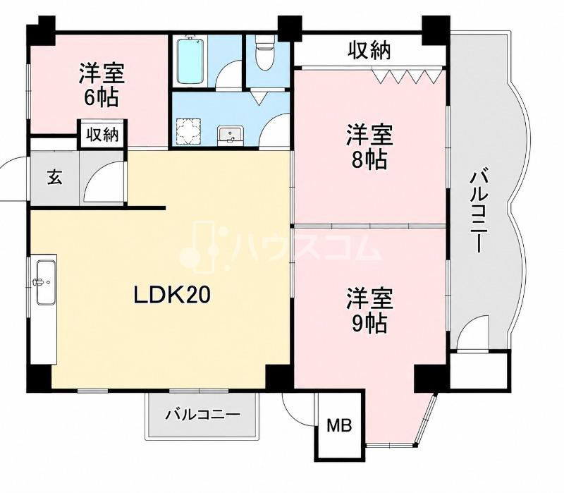 香里ニューハイツNo3の間取り