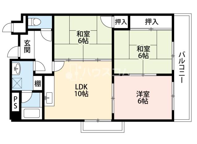 マンショングランメールの間取り