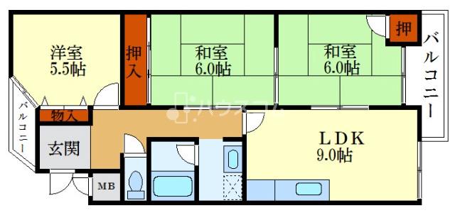 ジェントリーズ岡田の間取り