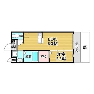 蔵垣内の完工年月(2026年8月)築の賃貸マンションの間取り