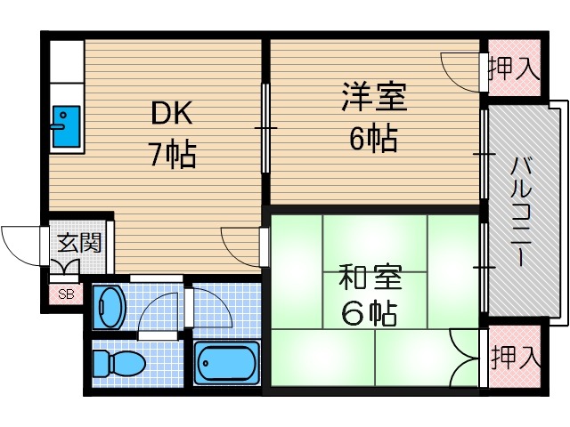 ハムロハイツ杉田Ａ棟の間取り