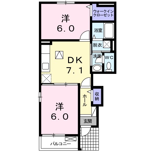 コーポ雅の間取り