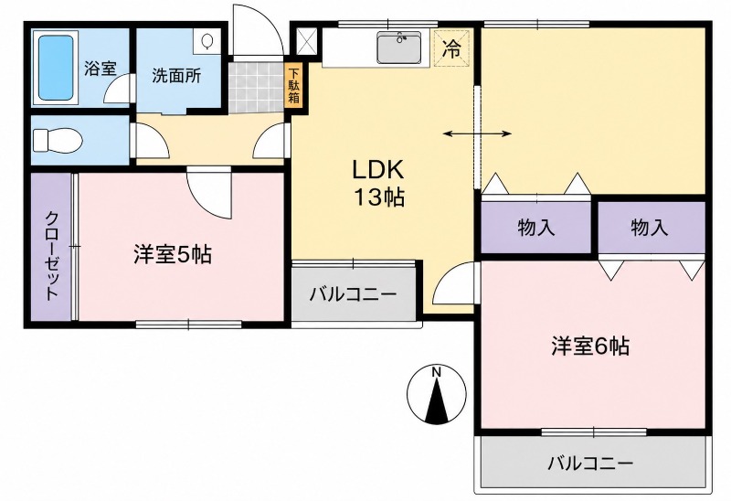 シャングリラ鮎川の間取り