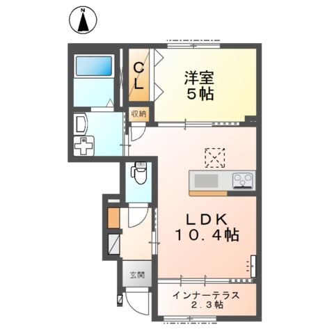 壬生賀陽御所町の完工年月(2026年8月)築の賃貸アパートの間取り