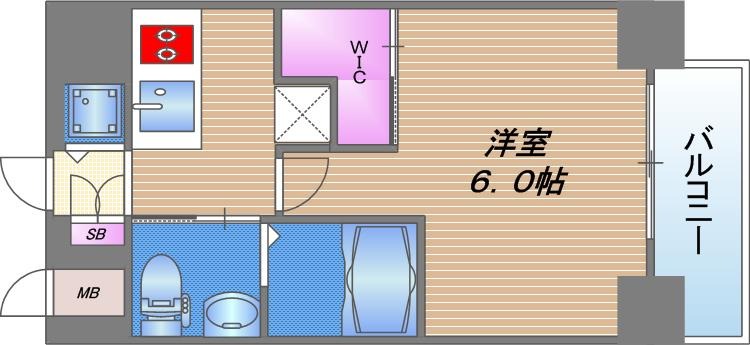 エスリード阿波座サウスプレイスの間取り