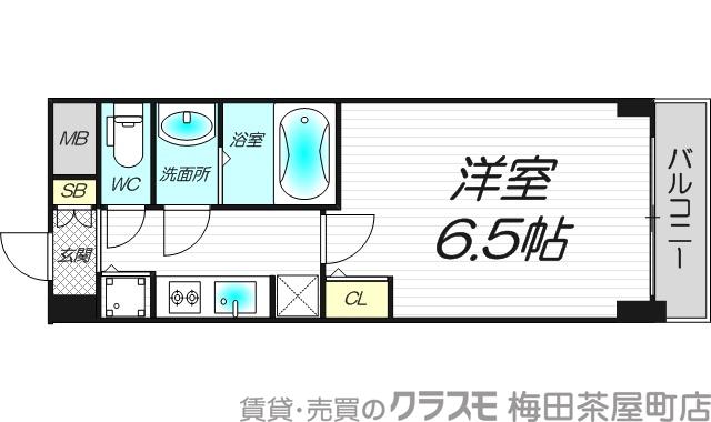 S-RESIDENCE江坂の間取り