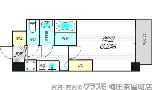 アドバンス西梅田ビオスの間取り