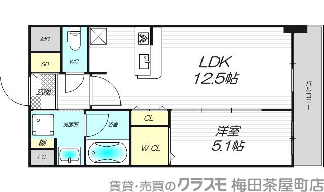 プログレッセ新大阪の間取り
