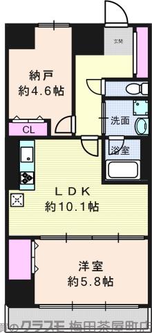 ルーエ江坂の間取り