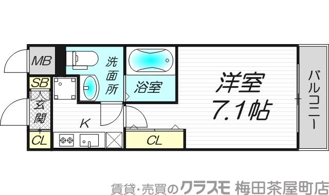 ラクラス新大阪の間取り