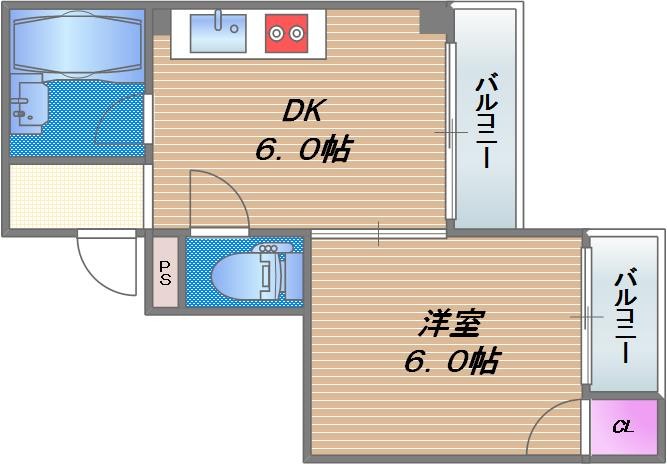 ウエンズ緑橋の間取り