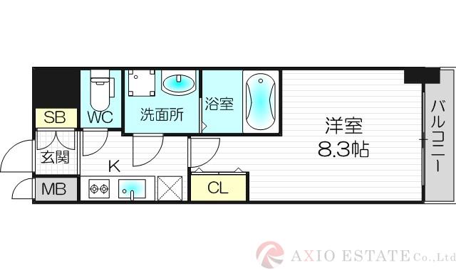エスリード大阪グランゲートの間取り