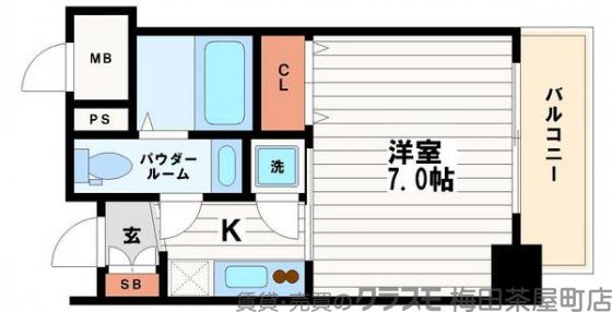 南久宝寺町の完工年月（2013年12月）築の賃貸マンションの間取り