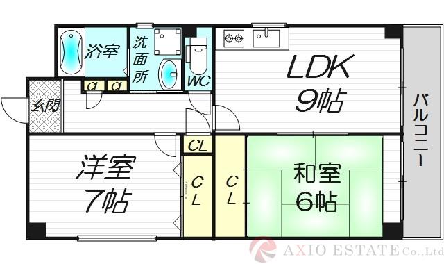 ドムール三国2番館の間取り