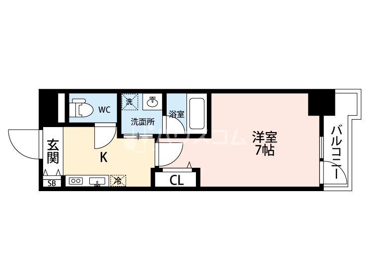 フェールヴィル阿波座の間取り