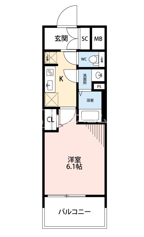 メルディア大正Ｄ．Ｃ．の間取り