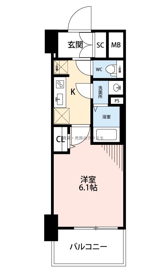 メルディア大正Ｄ．Ｃ．の間取り