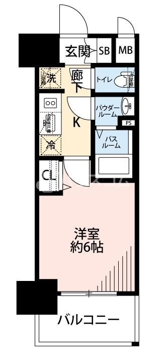 三軒家東の完工年月（2023年12月）築の賃貸マンションの間取り