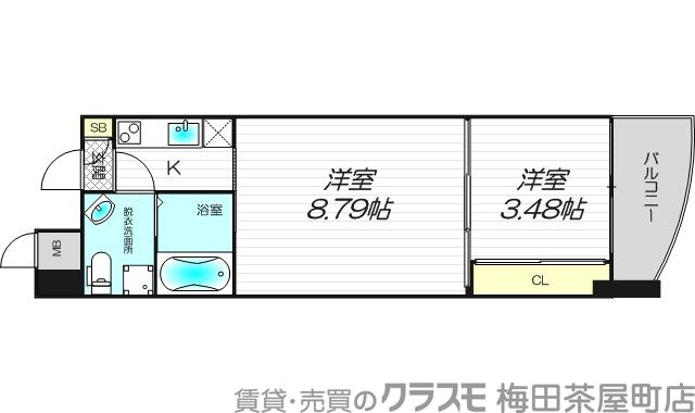URBAN FLATS江坂の間取り
