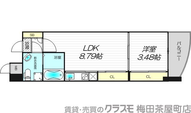 URBAN FLATS江坂の間取り